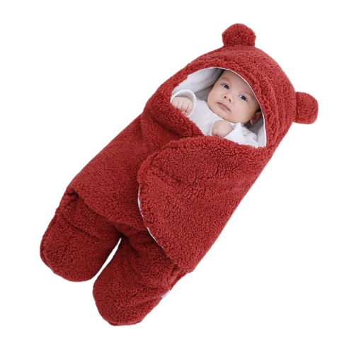 KuschelBär Babydecke – Weiche Babydecke mit niedlichen Bärenohren, ideal für Wärme und Geborgenheit unterwegs und zuhause.